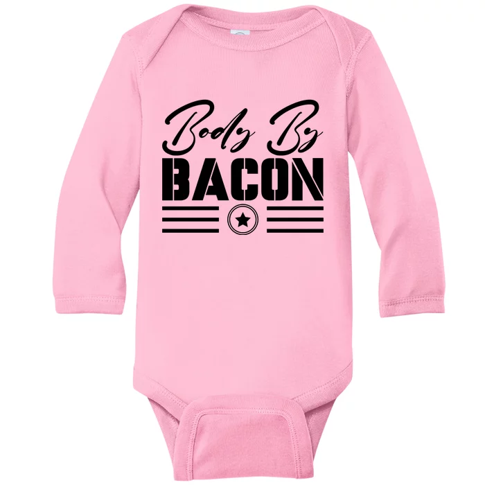 Body By Bacon Graphic Baby Long Sleeve Bodysuit