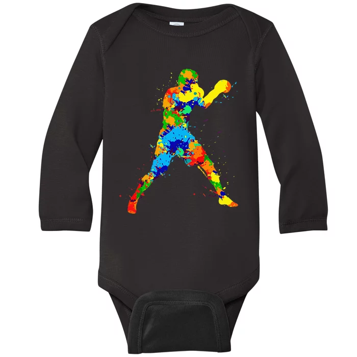 Boxing Boxer Baby Long Sleeve Bodysuit