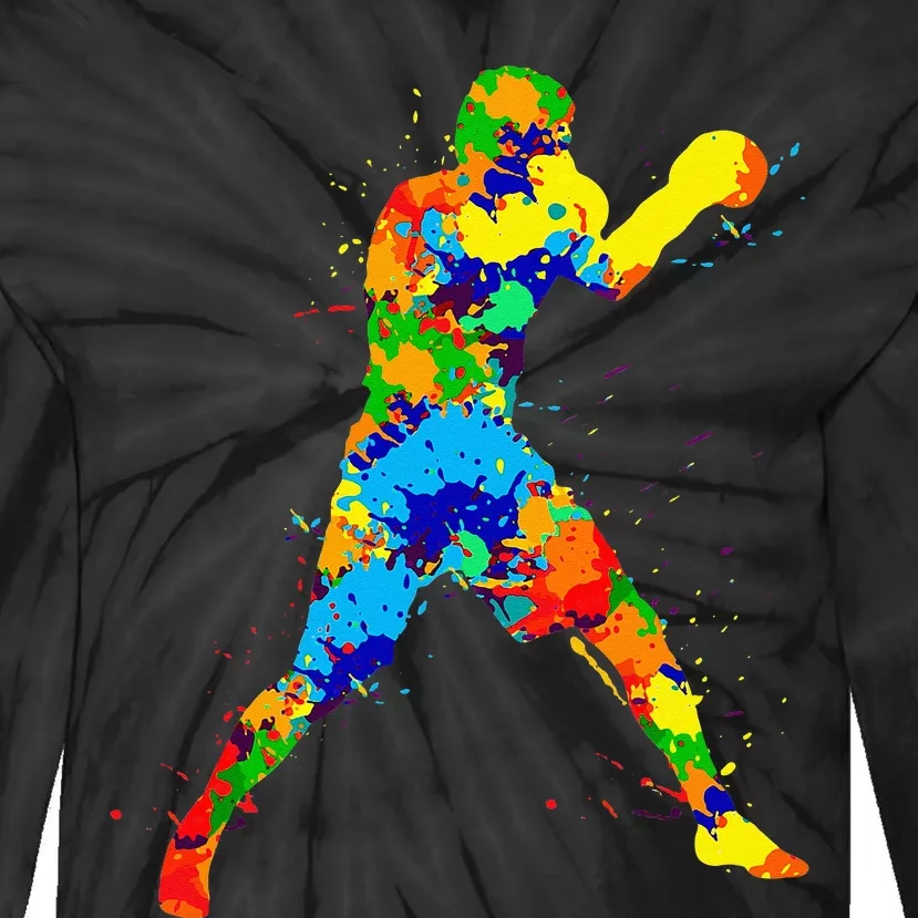 Boxing Boxer Tie-Dye Long Sleeve Shirt