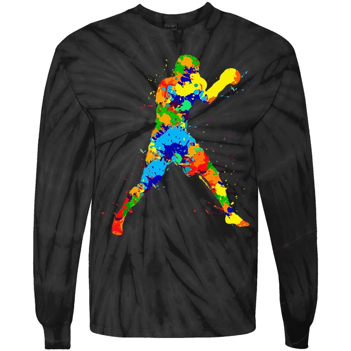 Boxing Boxer Tie-Dye Long Sleeve Shirt