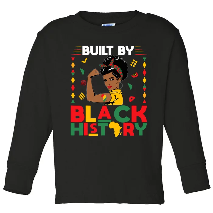 Built By Black History Black History Month African Toddler Long Sleeve Shirt