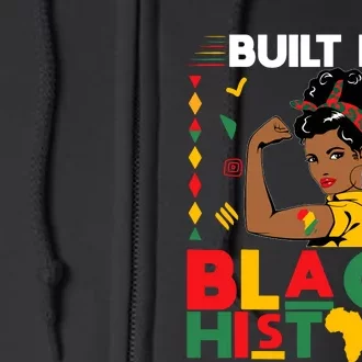 Built By Black History Black History Month African Full Zip Hoodie