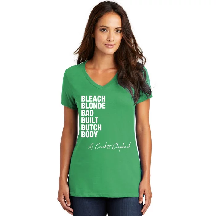 Bleach Blonde Bad Built Butch Body Women's V-Neck T-Shirt