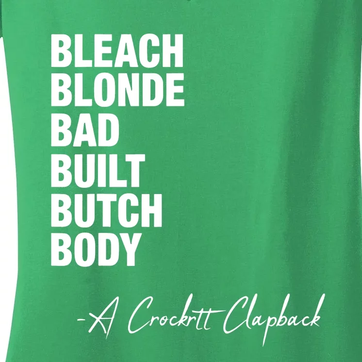 Bleach Blonde Bad Built Butch Body Women's V-Neck T-Shirt