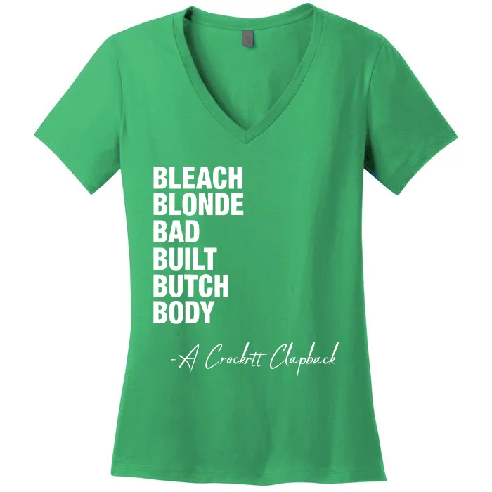 Bleach Blonde Bad Built Butch Body Women's V-Neck T-Shirt