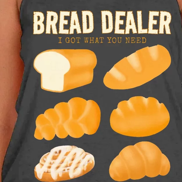 Bread Baker Bread Dealer Making Dough Baking Women's Knotted Racerback Tank