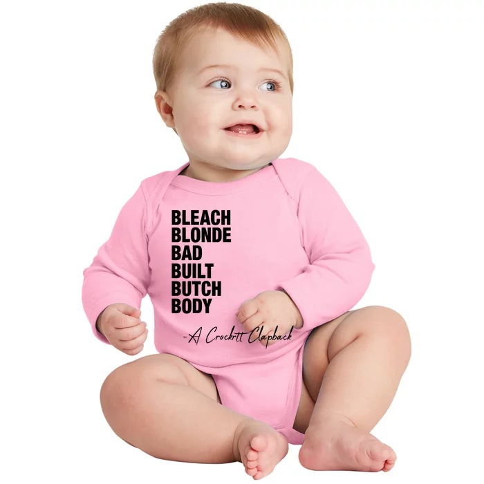 Bleach Blonde Bad Built Butch Body Baby Long Sleeve Bodysuit