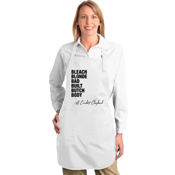 Bleach Blonde Bad Built Butch Body Full-Length Apron With Pocket