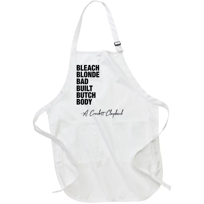 Bleach Blonde Bad Built Butch Body Full-Length Apron With Pocket