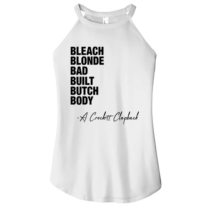 Bleach Blonde Bad Built Butch Body Women’s Perfect Tri Rocker Tank