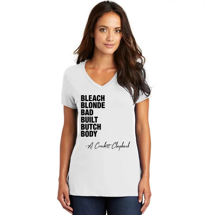 Bleach Blonde Bad Built Butch Body Women's V-Neck T-Shirt