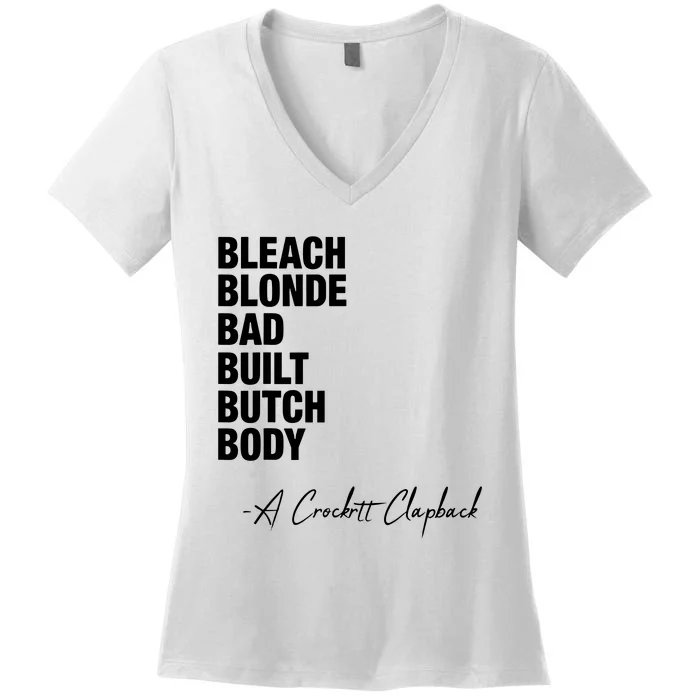 Bleach Blonde Bad Built Butch Body Women's V-Neck T-Shirt