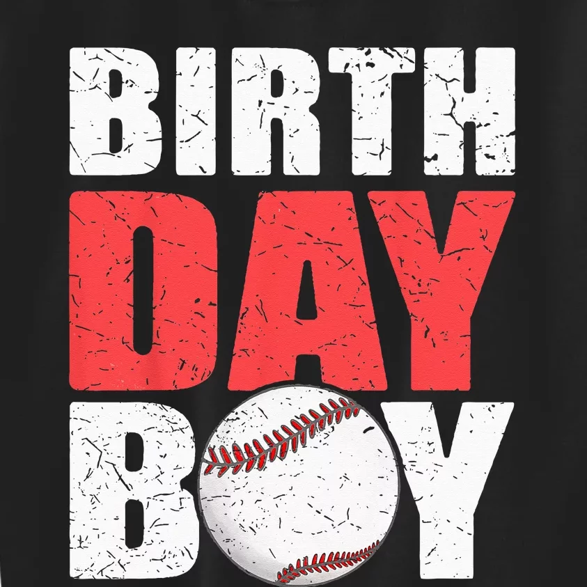 Birthday Baseball Batter Catcher Pitcher Baseball Theme Kids Sweatshirt