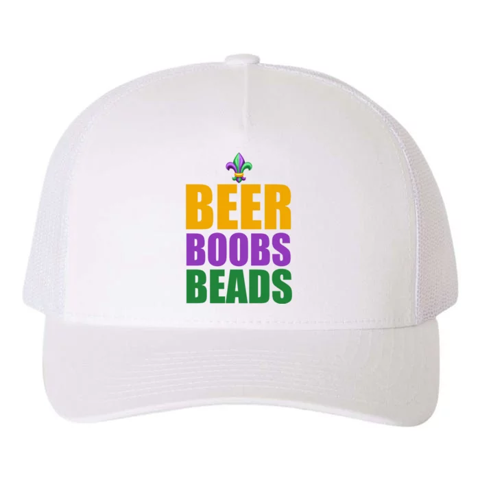 Beer Boobs Beads Mardi Gras Celebration Yupoong Adult 5-Panel Trucker Hat