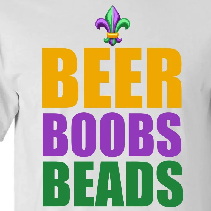 Beer Boobs Beads Mardi Gras Celebration Tall T-Shirt