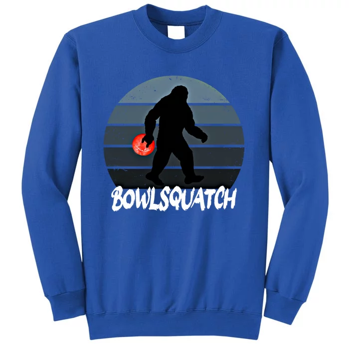 Bowlsquatch Bigfoot Bowling Ball Sasquatch Bowler Squatch Gift Tall Sweatshirt