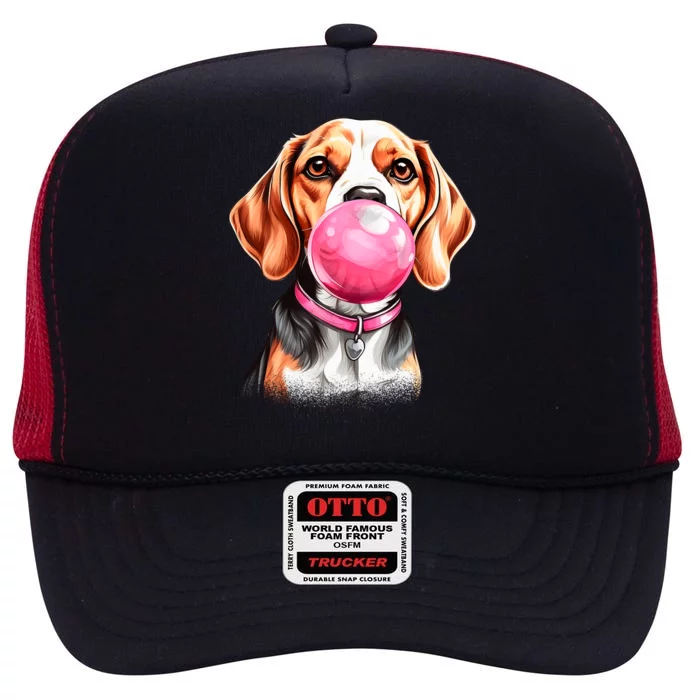 Beagle Bubblegum High Crown Mesh Trucker Hat