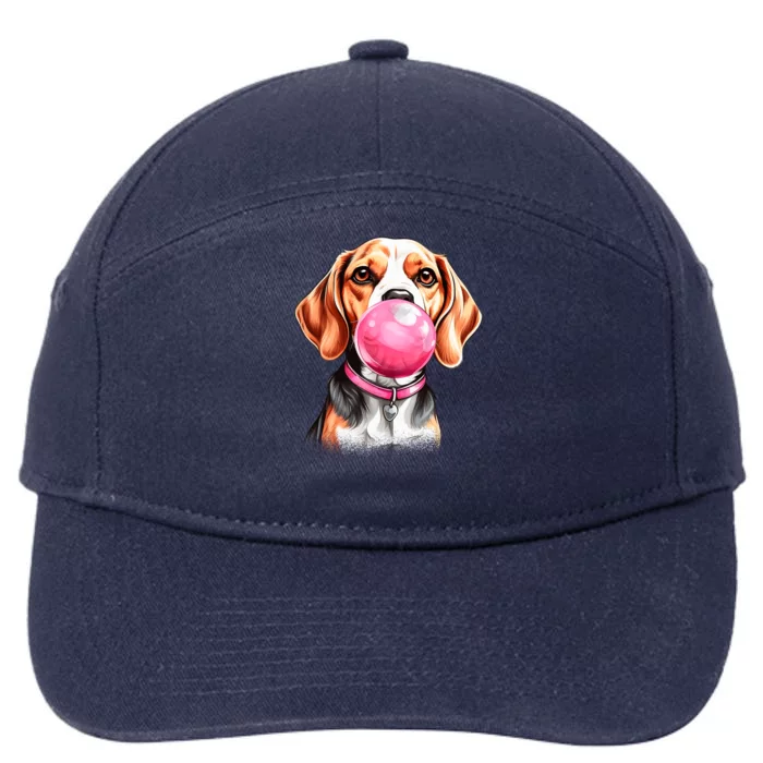 Beagle Bubblegum 7-Panel Snapback Hat