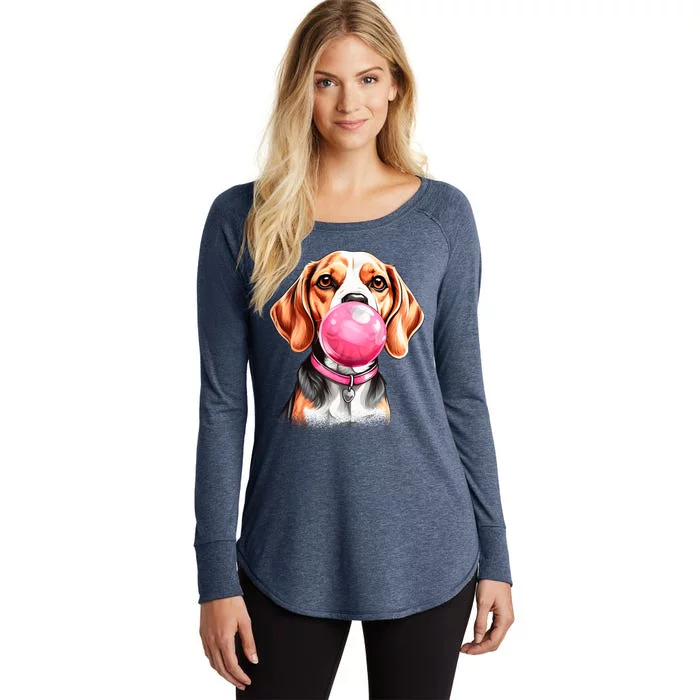 Beagle Bubblegum Women's Perfect Tri Tunic Long Sleeve Shirt