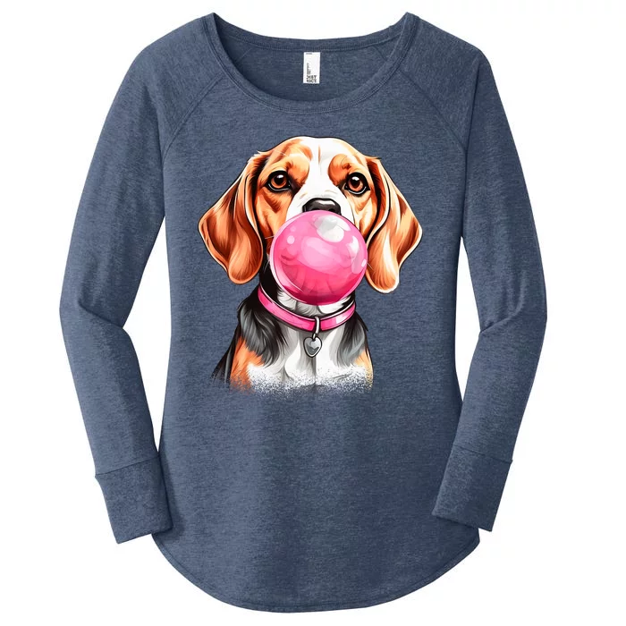 Beagle Bubblegum Women's Perfect Tri Tunic Long Sleeve Shirt