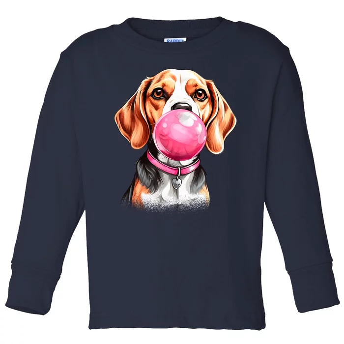 Beagle Bubblegum Toddler Long Sleeve Shirt