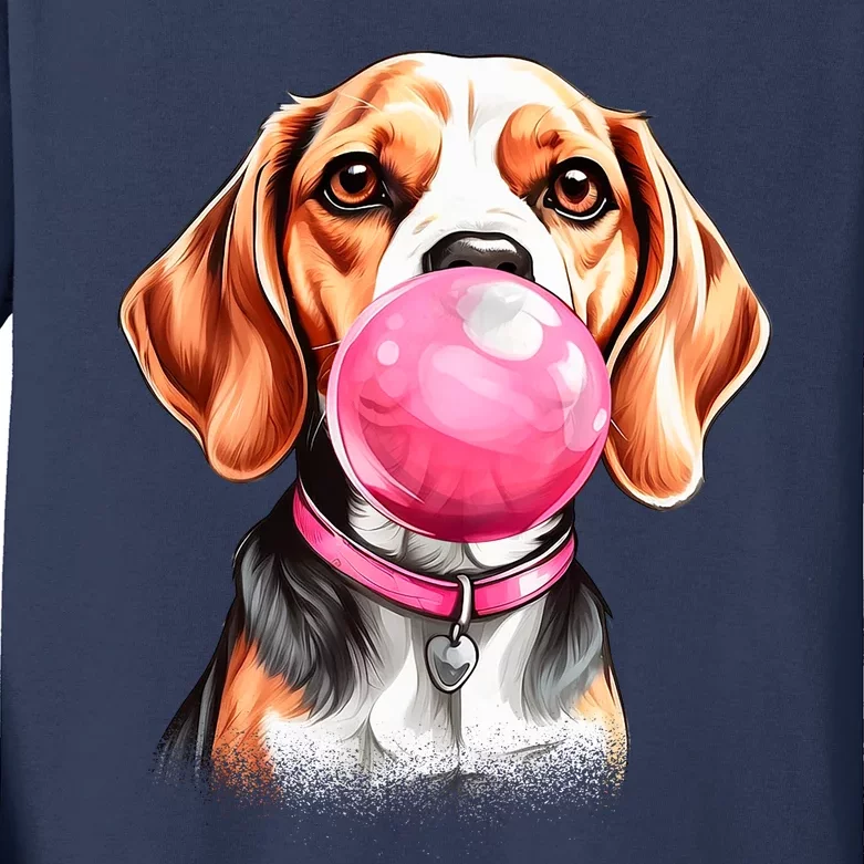 Beagle Bubblegum Kids Long Sleeve Shirt