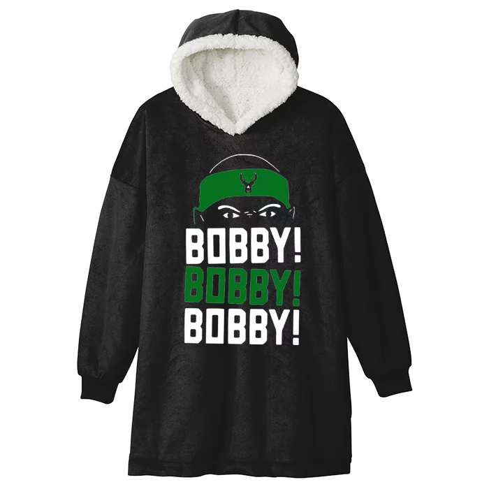 Bobby Bobby Bobby Milwaukee Basketball Hooded Wearable Blanket