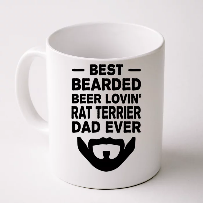 Best Bearded Beer Lovin' Rat Terrier Dad Father's Day Funny Gift Front & Back Coffee Mug