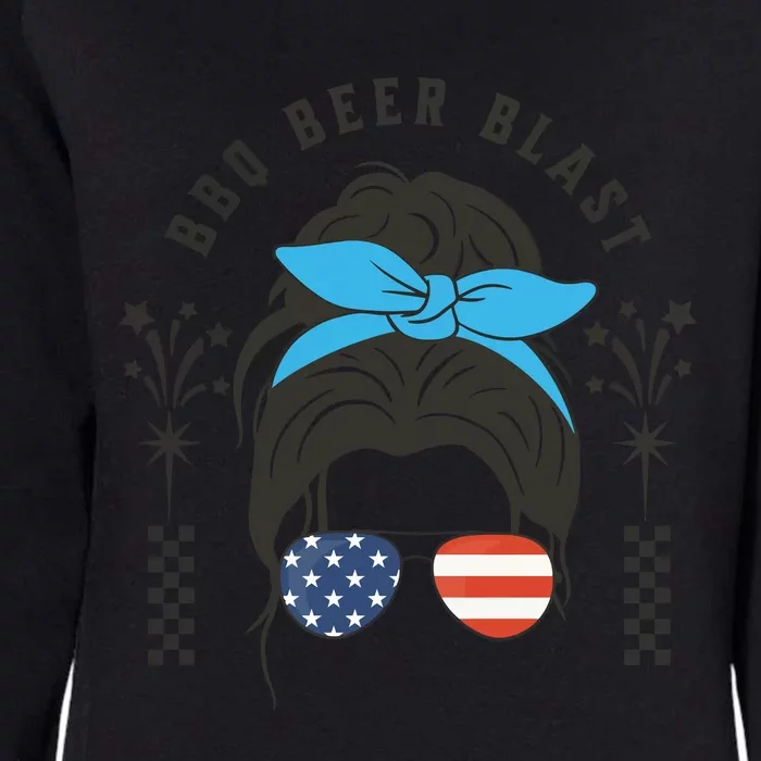 Bbq Beer Blast 4th Of July Womens California Wash Sweatshirt