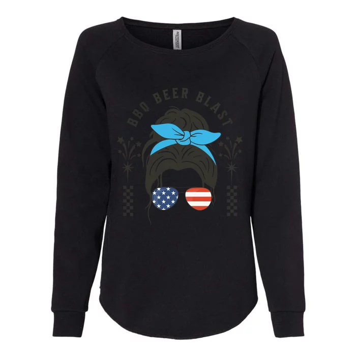 Bbq Beer Blast 4th Of July Womens California Wash Sweatshirt