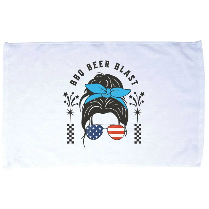 Bbq Beer Blast 4th Of July Microfiber Hand Towel