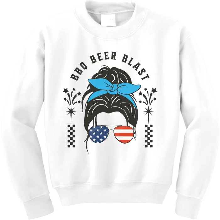 Bbq Beer Blast 4th Of July Kids Sweatshirt