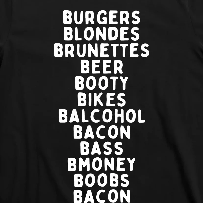 Beers Burgers Blondes T-Shirt