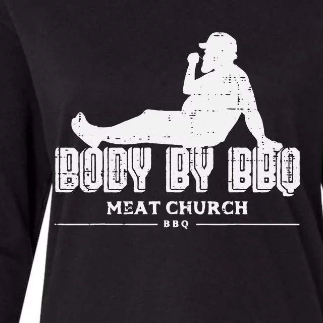 Body By Bbq Funny Barbecue Grill Meat Lover Womens Cotton Relaxed Long Sleeve T-Shirt