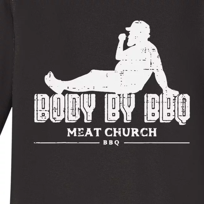 Body By Bbq Funny Barbecue Grill Meat Lover Baby Long Sleeve Bodysuit