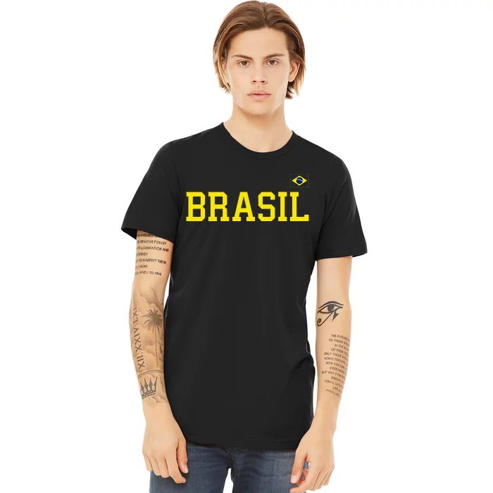 Brazil Brasil Brazilian Flag Green Premium T-Shirt