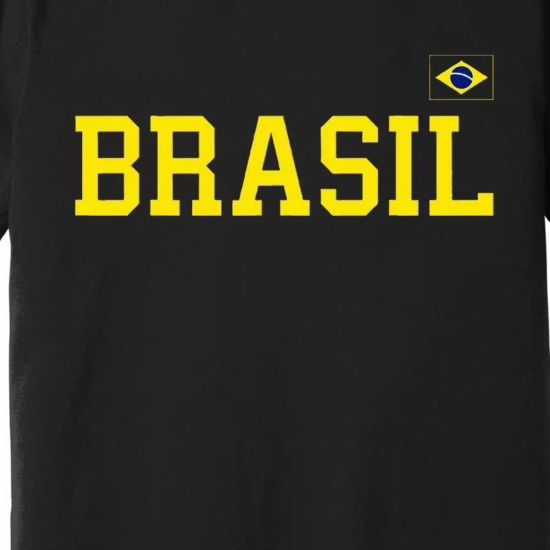 Brazil Brasil Brazilian Flag Green Premium T-Shirt