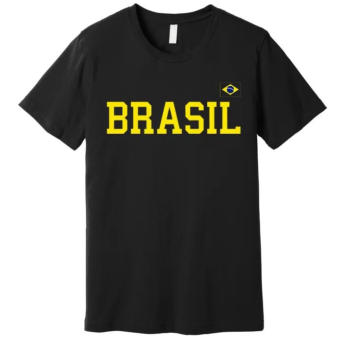 Brazil Brasil Brazilian Flag Green Premium T-Shirt