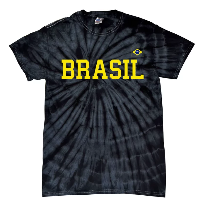 Brazil Brasil Brazilian Flag Green Tie-Dye T-Shirt