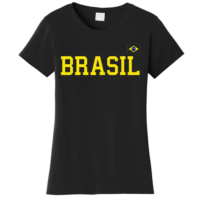 Brazil Brasil Brazilian Flag Green Women's T-Shirt