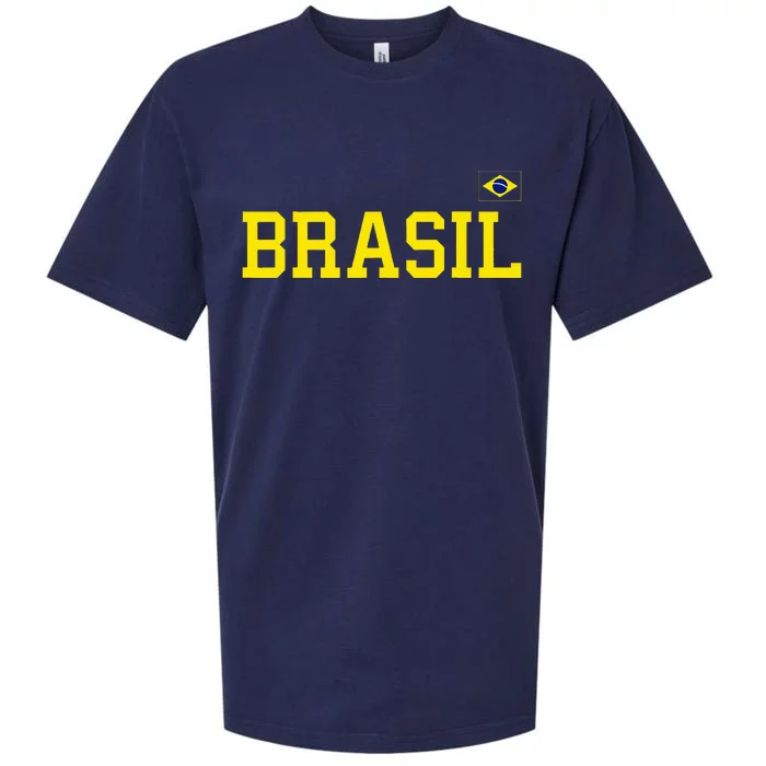 Brazil Brasil Brazilian Flag Green Sueded Cloud Jersey T-Shirt