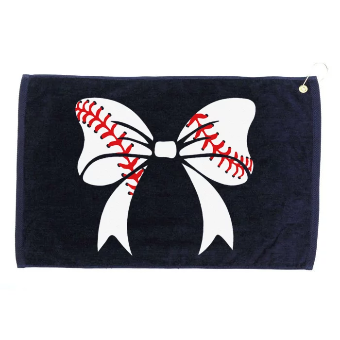 Baseball Bow Baseball Mom Mothers Day Women Baseball Mama Grommeted Golf Towel