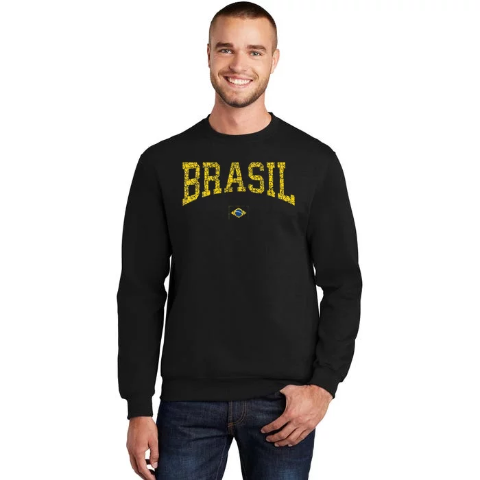 Brazil Brasil Brazilian Flag Green Tall Sweatshirt