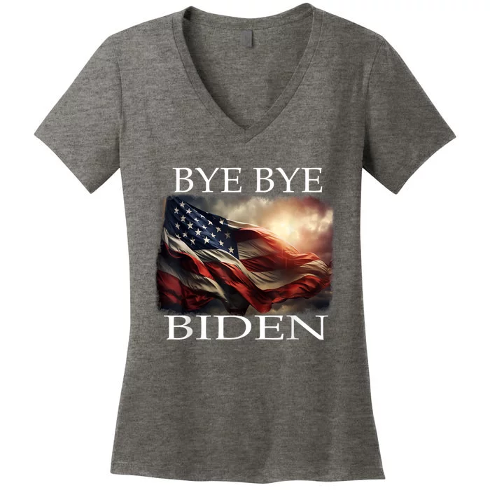 Bye Bye Biden Out Of Office 2024 Women's V-Neck T-Shirt