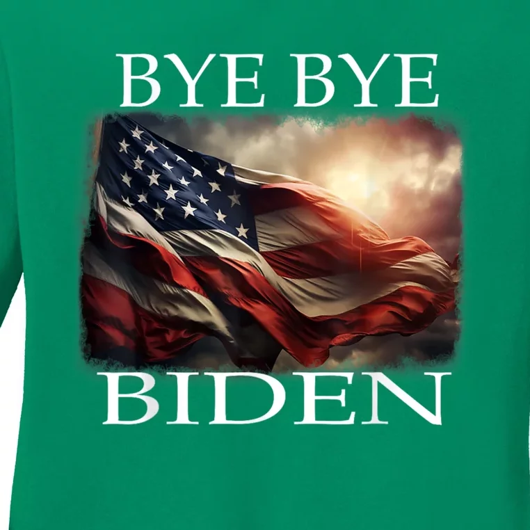 Bye Bye Biden Out Of Office 2024 Ladies Long Sleeve Shirt