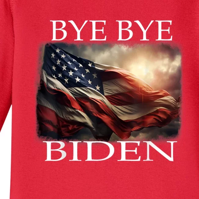 Bye Bye Biden Out Of Office 2024 Baby Long Sleeve Bodysuit