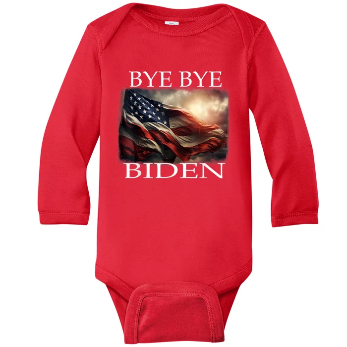 Bye Bye Biden Out Of Office 2024 Baby Long Sleeve Bodysuit