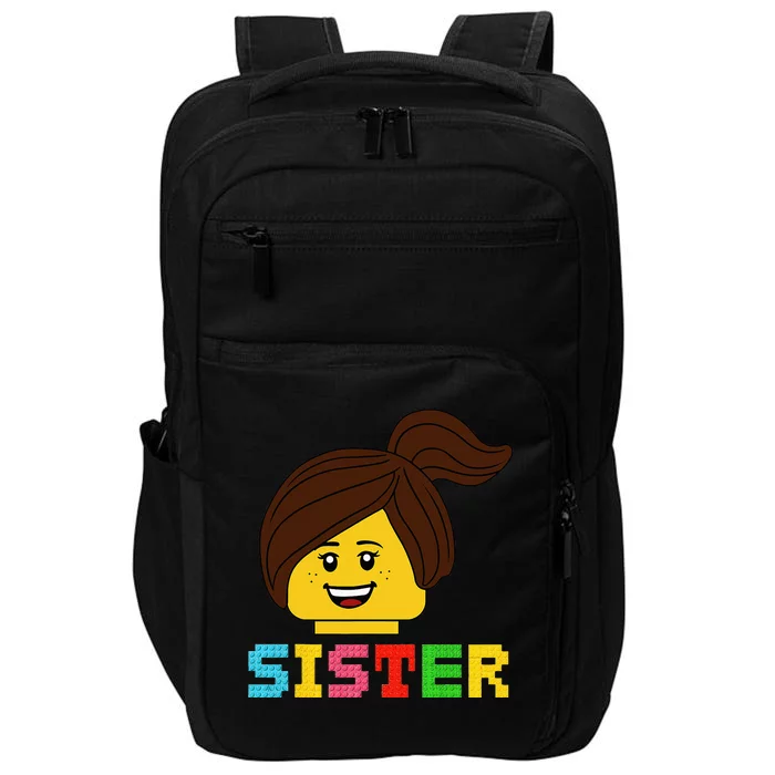 Building Bricks Blocks Sister Master Builder Family Matching Impact Tech Backpack