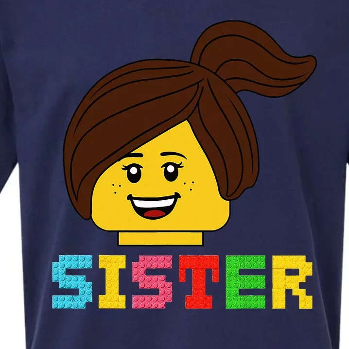 Building Bricks Blocks Sister Master Builder Family Matching Sueded Cloud Jersey T-Shirt