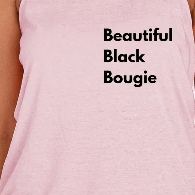 Beautiful Black Bougie Women's Knotted Racerback Tank